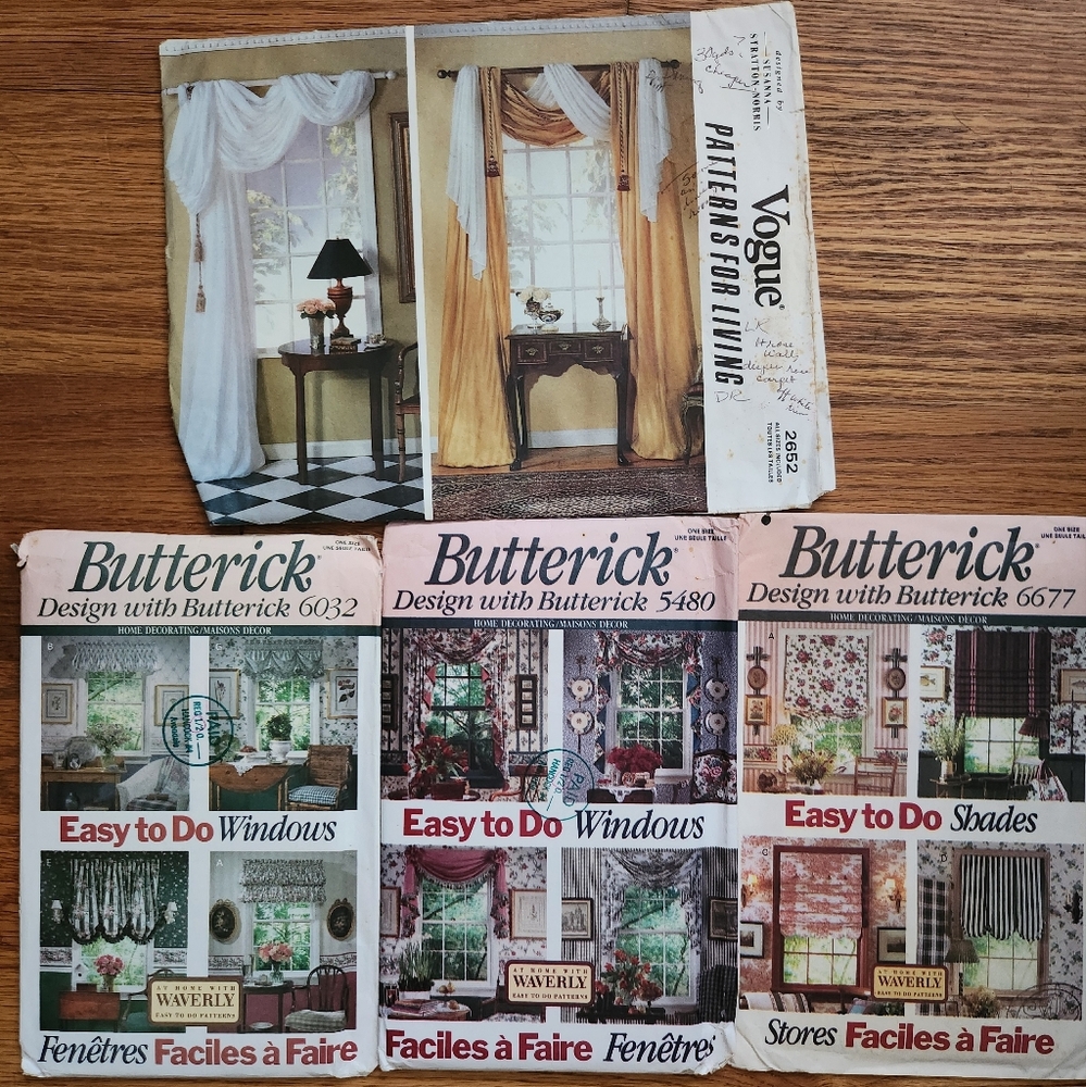 Easy to Do Shades, Windows, Patterns for Living- Lot of 4 packages
